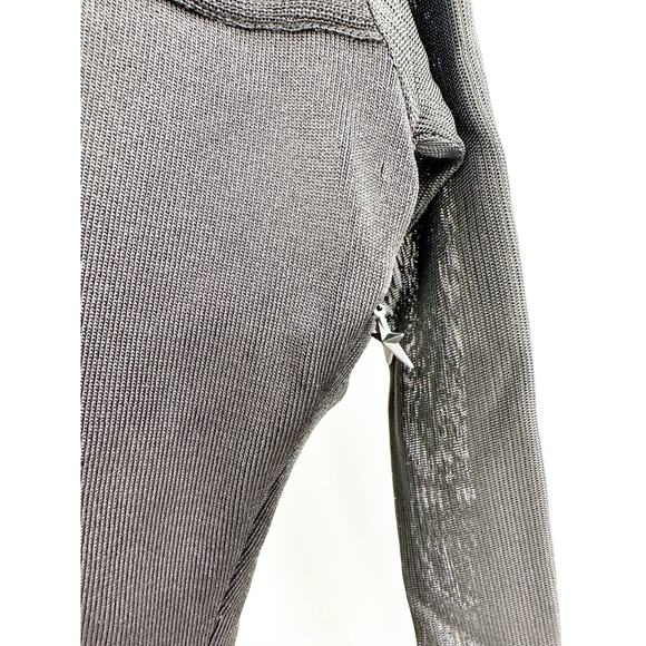 MUGLER Black Asymmetrical Mesh Mini Dress XS - Picture 4 of 7